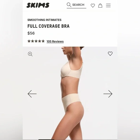[Skims] NWT Smoothing Full Coverage Lightly Lined Bra - Picture 5 of 8